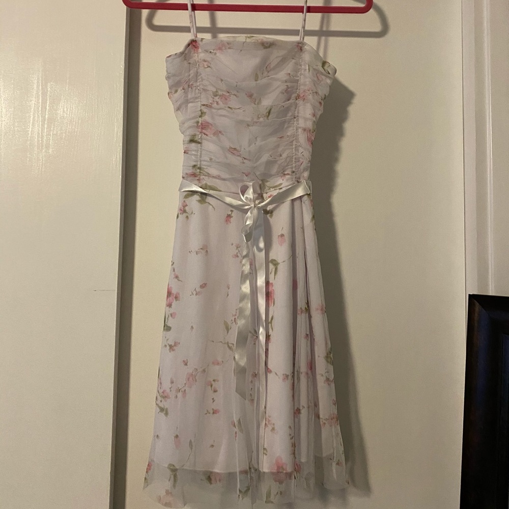White floral dress